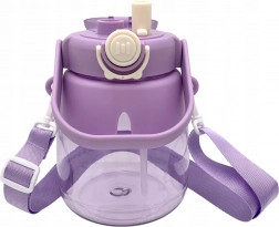 Otroška plastenka za vodo s slamico in paščkom 1 l