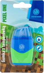 Ostrilnik s radirko 2v1 ASTRA Pixel One