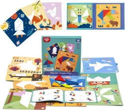 Magnetni tangram puzzle za otroke, 18 kosov TOOKY TOY