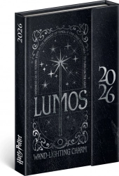 Tedenski magnetni dnevnik Harry Potter Lumos 2026, 11 x 16 cm