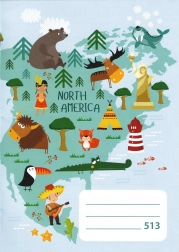 Šolski zvezek A5 črtni Severna Amerika 10 listov