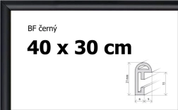 Plastični okvir 40x30 cm črn