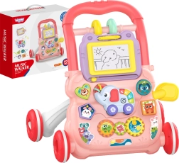 Interaktivni otroški hojc WOOPIE z glasbenimi funkcijami in risalno tablo