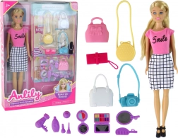Punčka ANLILY – stilni komplet s torbicami in dodatki