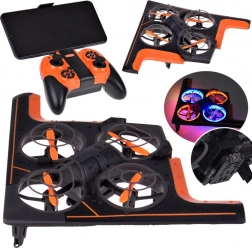 Zabaven dron s kamero in osvetlitvijo