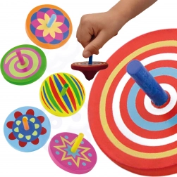 Barvasta lesena vrtavka VIGA