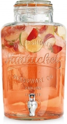 Steklen dozirnik za pijačo s pipico 6,7 l