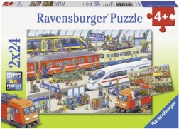 Sestavljanka Prometno železniško postajališče 2x24 koščkov Ravensburger