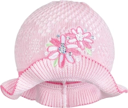 Pleten klobuček New Baby roza 3–4 leta