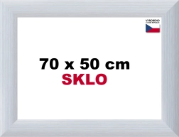 Aluminijast okvir za sestavljanke 70 × 50 cm, srebrn