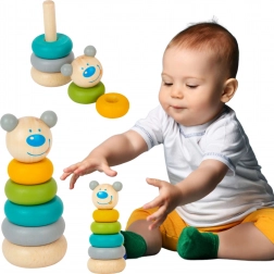 Leseni zložljivi stolp z medvedkom Montessori SMALL FOOT