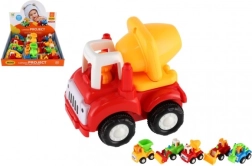 Plastični gradbeni avtomobil 10–12 cm na vztrajnik, mešanica vrst