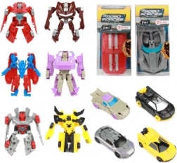 Transformacijski avto v robota 10 cm v plastični škatlici