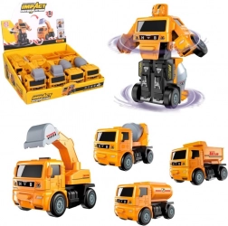 Robotski gradbeni avto na vztrajnik