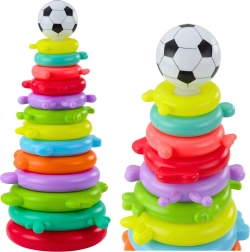 Izobraževalna sestavljanka – piramida z žogico in nalepkami – 13 stopenj