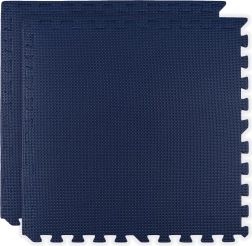 Pena podloga HUMBI 120 × 60, velike vodoodporne puzzle, varna, 2 kosa, temno modra