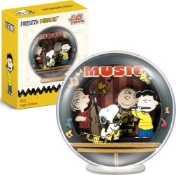 Puremind lesen 3D model SNOOPY PEANUTS v krogli – nočni koncert DIY puzzle