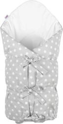 Klasična zavezovalna povijalka New Baby siva s pikami