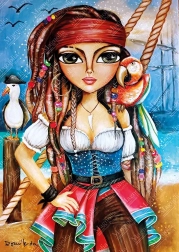 Sestavljanka lepa piratka 1000 koščkov