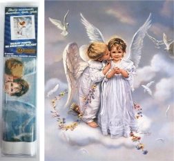 Diamantno slikanje Angelčki 30 × 40 cm