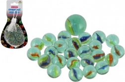 Steklene frnikole za cvrnk v mrežici – mešanica velikosti