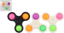 Spinner bubble pops plast 7 cm – antistresna igrača 3 barve