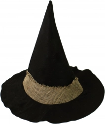 Čarovniški klobuk za odrasle z jutastim pasom