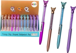 Kemični svinčnik s psičkom in kamenčki, moder črnilo 0,7 mm