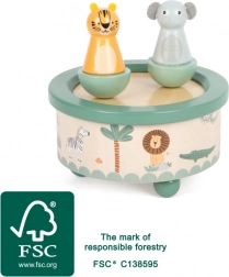 Lesena glasbena skrinjica Safari small foot