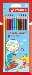 Set akvarelnih barvic Stabilo Aquacolor 12 kos