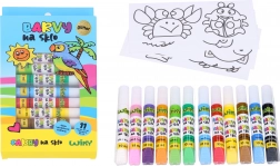 Bleščeče barve za steklo 11+1, 10 ml