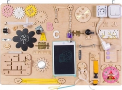 Lesena senzorična busy board tabla 75 × 50 cm
