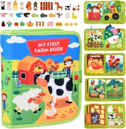 Filcna čutna quiet book – kmetija s kosi na ježka