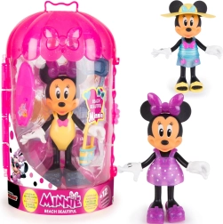 Disney Minnie Mouse plažna mini punčka z omaro in oblačilci