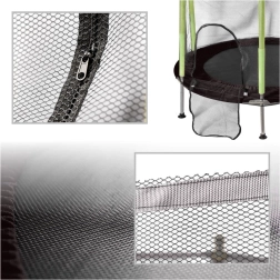 Otroški trampolin za dom in vrt z mrežo 140 cm, zelen