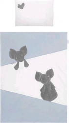 3-delna bombažna posteljnina za posteljico BELISIMA Mouse, modra 100×135