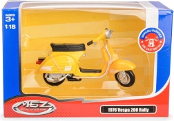 Kovinski model skuterja Vespa 200 Rally 1976 1:18 rumen