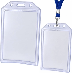 Transparent ID card holder, vertical 10.5 × 6 cm - 1 piece