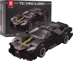 gradbeni set športni avto črn 339 kosov