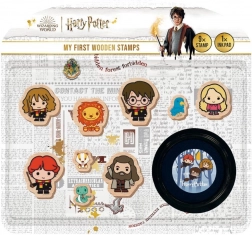 Moji prvi žigi HARRY POTTER leseni set 9+1 s blazinico