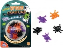 Lepljivi silikonski pajki 3 cm – komplet 12 kos