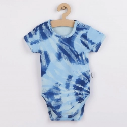 Otroško bombažno bodi z kratkimi rokavi Nicol Tomi modro