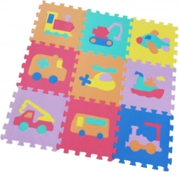 Pene puzzle za tla – prevozna sredstva, 9 kosov