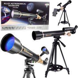 Aluminijast izobraževalni astronomski teleskop 50/500 s stojalom in dodatki