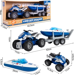 Policijski set – štirikolesnik in motorni čoln 1:16