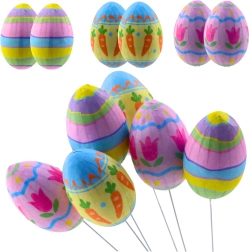 Velikonočne dekoracije jajčka na žički 6 kosov