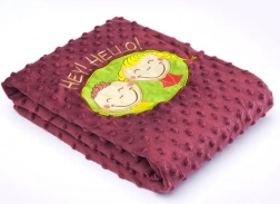 Otroška dvostranska odeja Sensillo 75 × 100 cm rjava