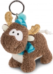 Plišasti obesek za ključe severni jelen Reny Heart 10 cm