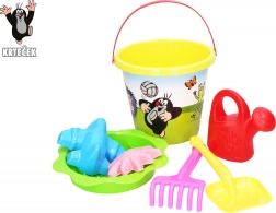 Komplet za peskovnik Krtek – velik rumen vedro 3,5 l