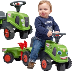 Poganjalnik traktor BABY CLAAS s prikolico in dodatki
